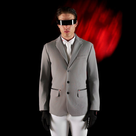 Equestro Equestro Ridertechnology Men's Competition Jacket Heat-Sealed Seams #colour_grey