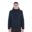 Equestro Men's Waterproof Jacket With Teddy Inserts #colour_blue