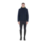 Equestro Men's Waterproof Jacket With Teddy Inserts #colour_blue