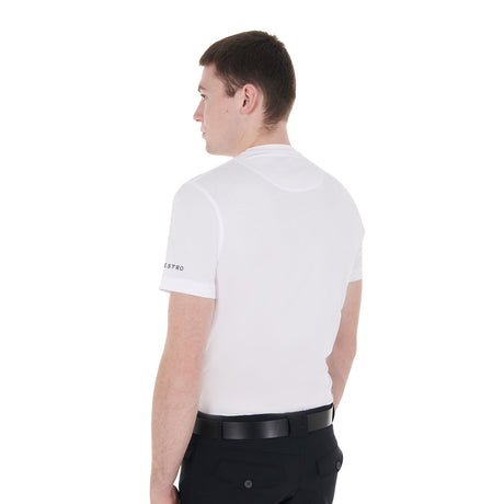 Equestro Men's Ride It Live It Slim Fit T-Shirt With Logo #colour_white