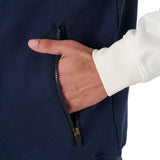 Men's institutional two-tone hoodie with front zip