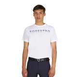 Men's basic T-shirt with chest lettering