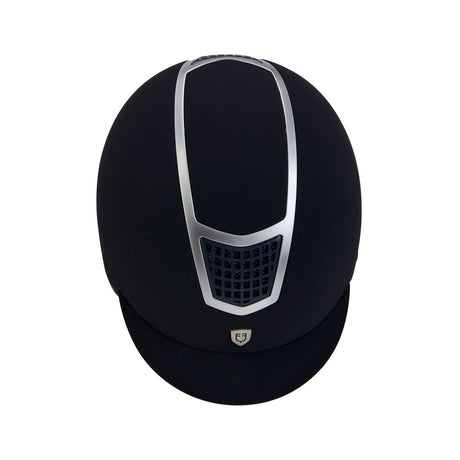 Helmet with colored velvet frame