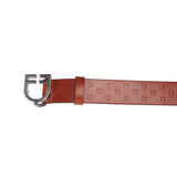 Equestro Leather Logo Belt With Logoed Buckle