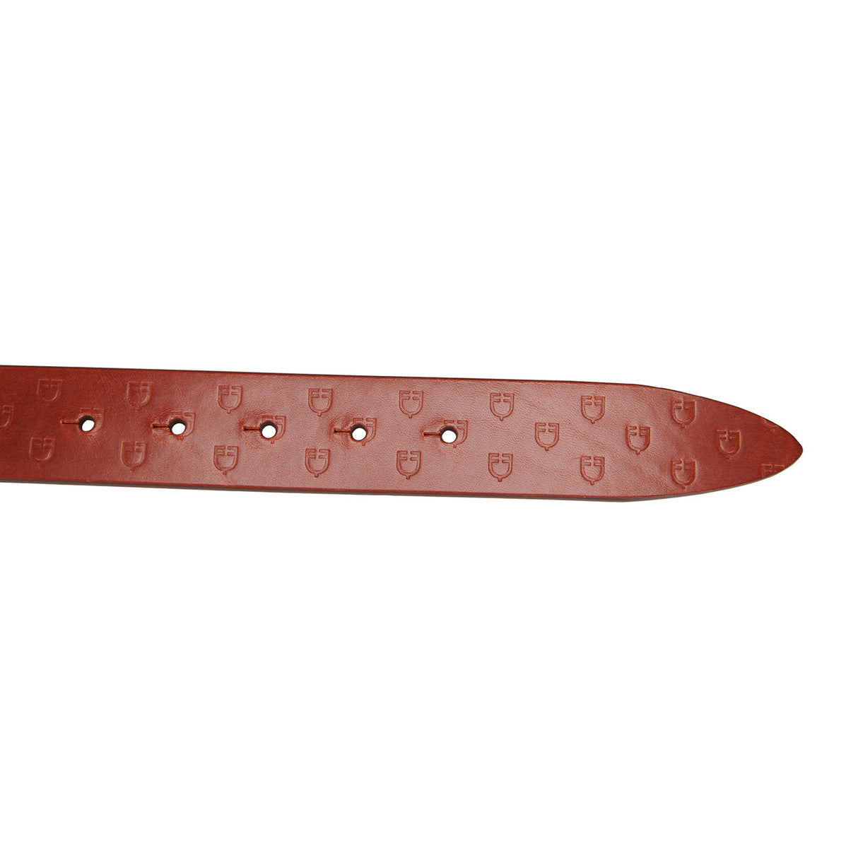 Equestro Leather Logo Belt With Logoed Buckle