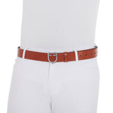 Equestro Leather Logo Belt With Logoed Buckle