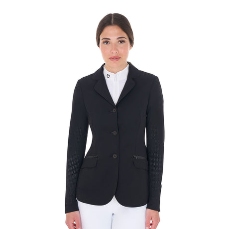 Women's competition jacket three buttons perforated fabric
