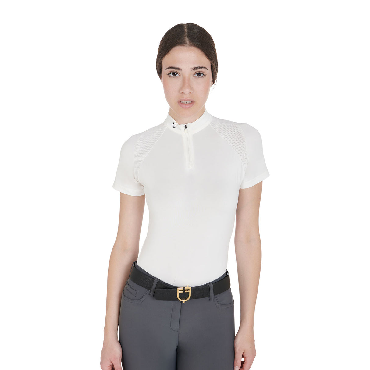 Equestro Women's Slim Fit Technical Training Polo Shirt