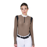 Women's slim fit polo shirt in technical fabric