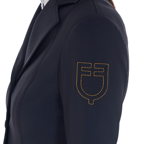 Women's competition jacket with contrasting embroidered logo