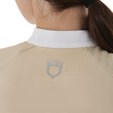 Equestro Women's Slim Fit Polo Shirt With Contrasting Shoulder Inserts