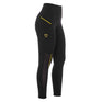 Equestro Women's Slim Fit Leggings with Micro Mesh Inserts #colour_black