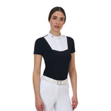 Equestro Ridertechnology women's competition polo shirt short sleeves and buttons