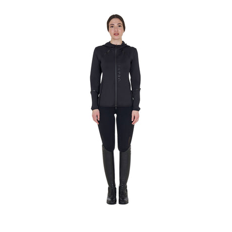 Women's technical sweatshirt in jersey with zip