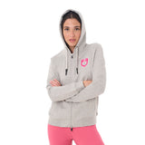 Equestro Women's Hoodie With Zip And Sponge Logo