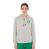Equestro Women's Hoodie With Zip And Sponge Logo