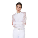 Women's lace long-sleeved training polo shirt