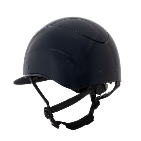 Equestro Helmet Polished Faux Leather Strap Homologation En 1384-2023 #colour_blue-purple