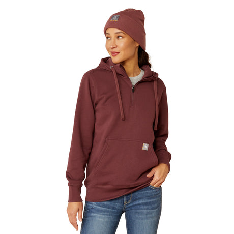 Ariat Women's Rebar Skill Set 12 Zip Hoodie #colour_catawba-grape