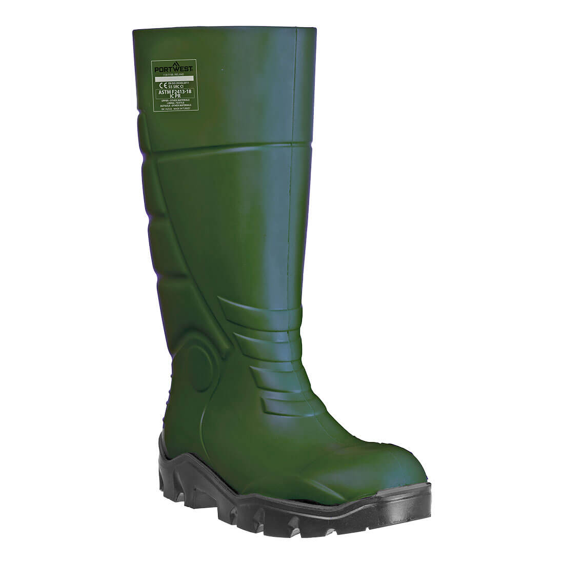 Portwest PU Safety Wellington Boots #colour_green