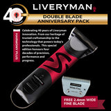 Liveryman Harmony Plus Cordless Horse Clipper – 2.4mm Wide Fine Blade Anniversary Pack