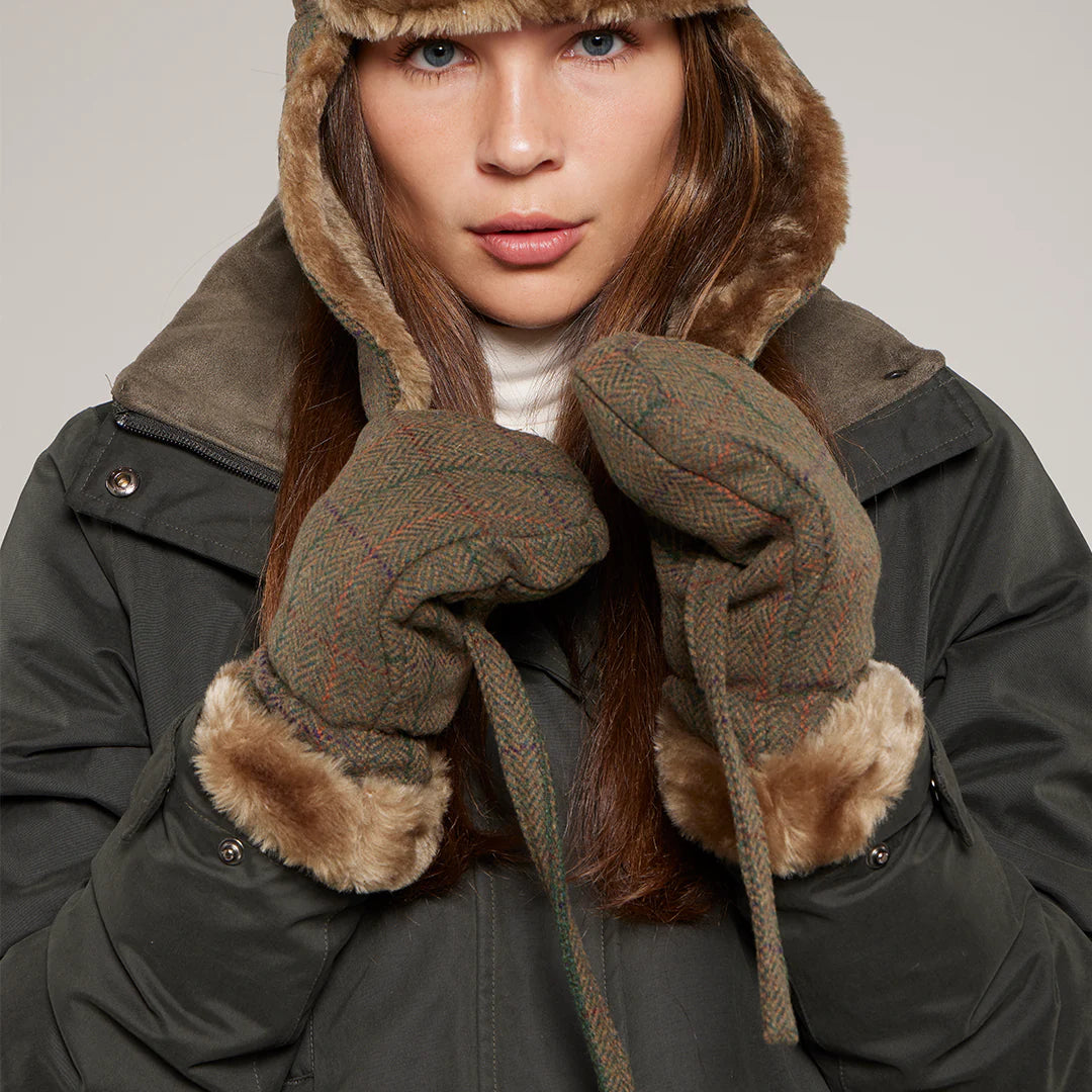 Toggi Ladies Hopton Tweed Mittens #colour_castleton-tweed