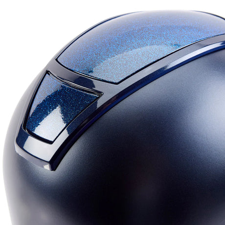 Champion Insight Glitter Round Wide Peak Riding Hat #colour_matt-navy-sparkle-navy