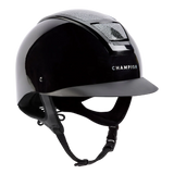 Champion Insight Glitter Round Standard Peak Riding Hat #colour_metallic-black-sparkle-black