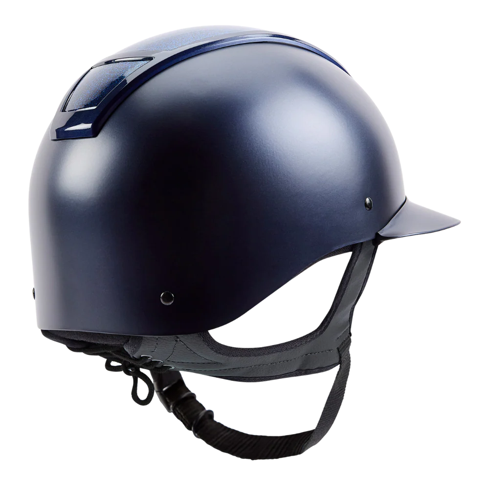 Champion Insight Glitter Oval Wide Peak Riding Hat #colour_matt-navy-sparkle-navy