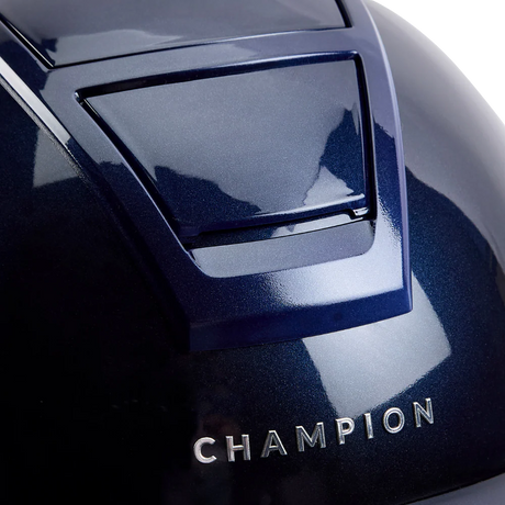Champion Insight Oval Standard Peak Riding Hat #colour_metallic-navy