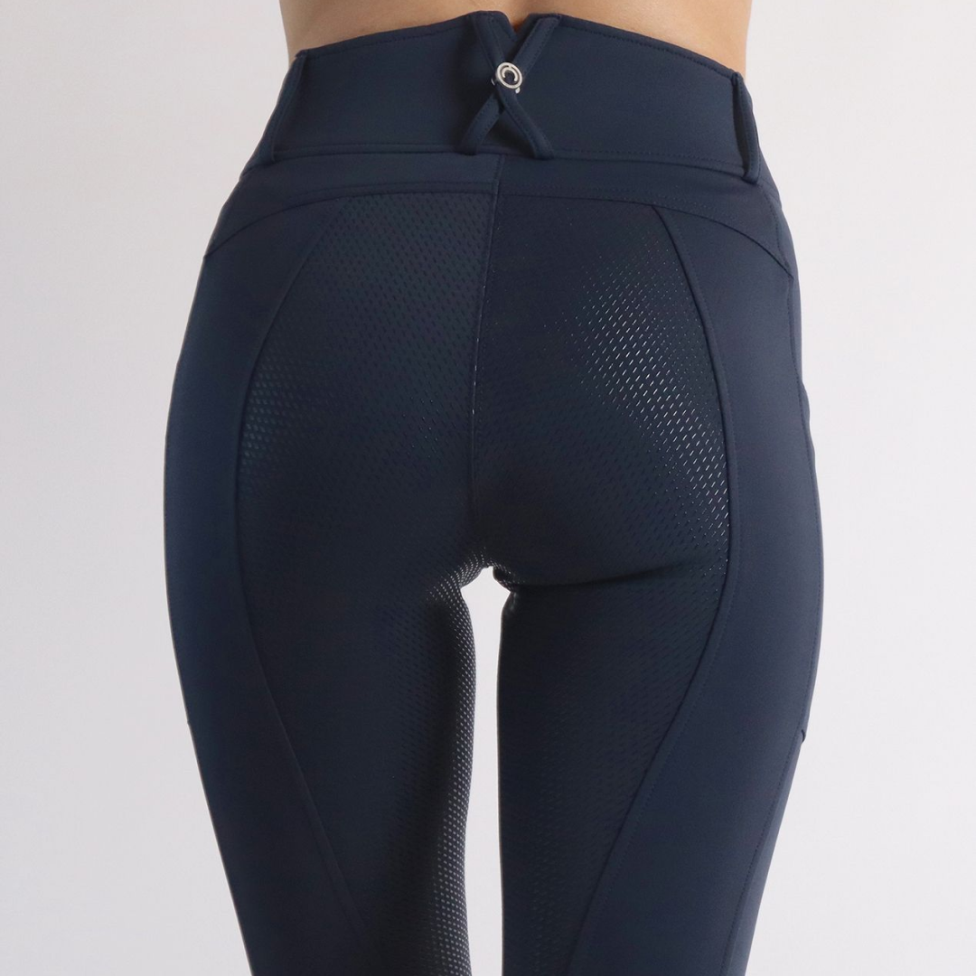 Montar MoMeadow Mesh Summer Full Grip Riding Tights #colour_dark-navy