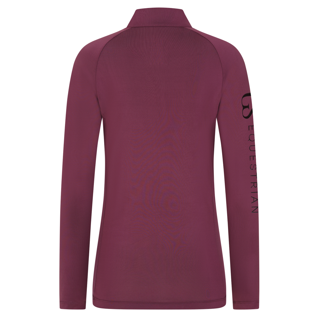 GS Equestrian Children's Momentum Long Sleeve Base Layer #colour_aubergine