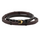 The FR Vincitore Libre Rein 12mm Indian Rubber with Loops #colour_havana-leather-gold-connector