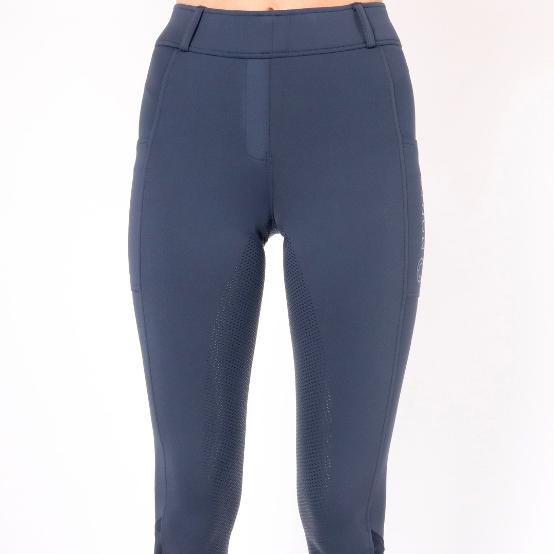 Montar MoMeadow Mesh Summer Full Grip Riding Tights #colour_dark-navy