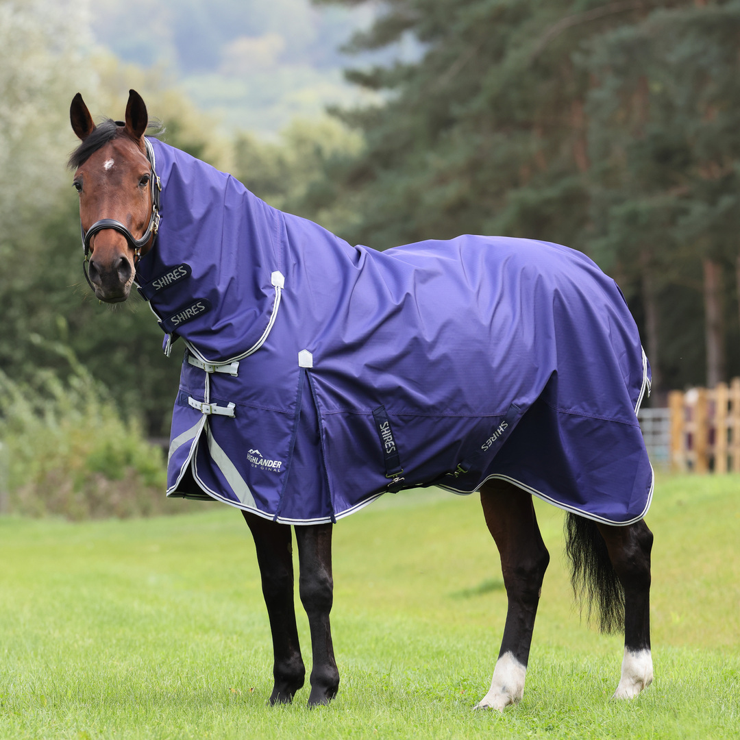 Shires Highlander Original Lite Combo Turnout Rug #colour_navy