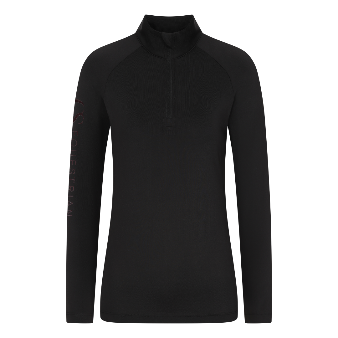GS Equestrian Children's Momentum Long Sleeve Base Layer #colour_black