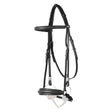 Stubben Leitrim Hanoverian Noseband with Slide/Lock Snaffle Bridle #colour_black-black