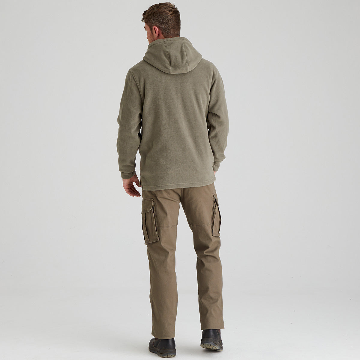 Ridgeline Ballistic Long Sleeved Fleece Hoodie - New #colour_smokey-olive