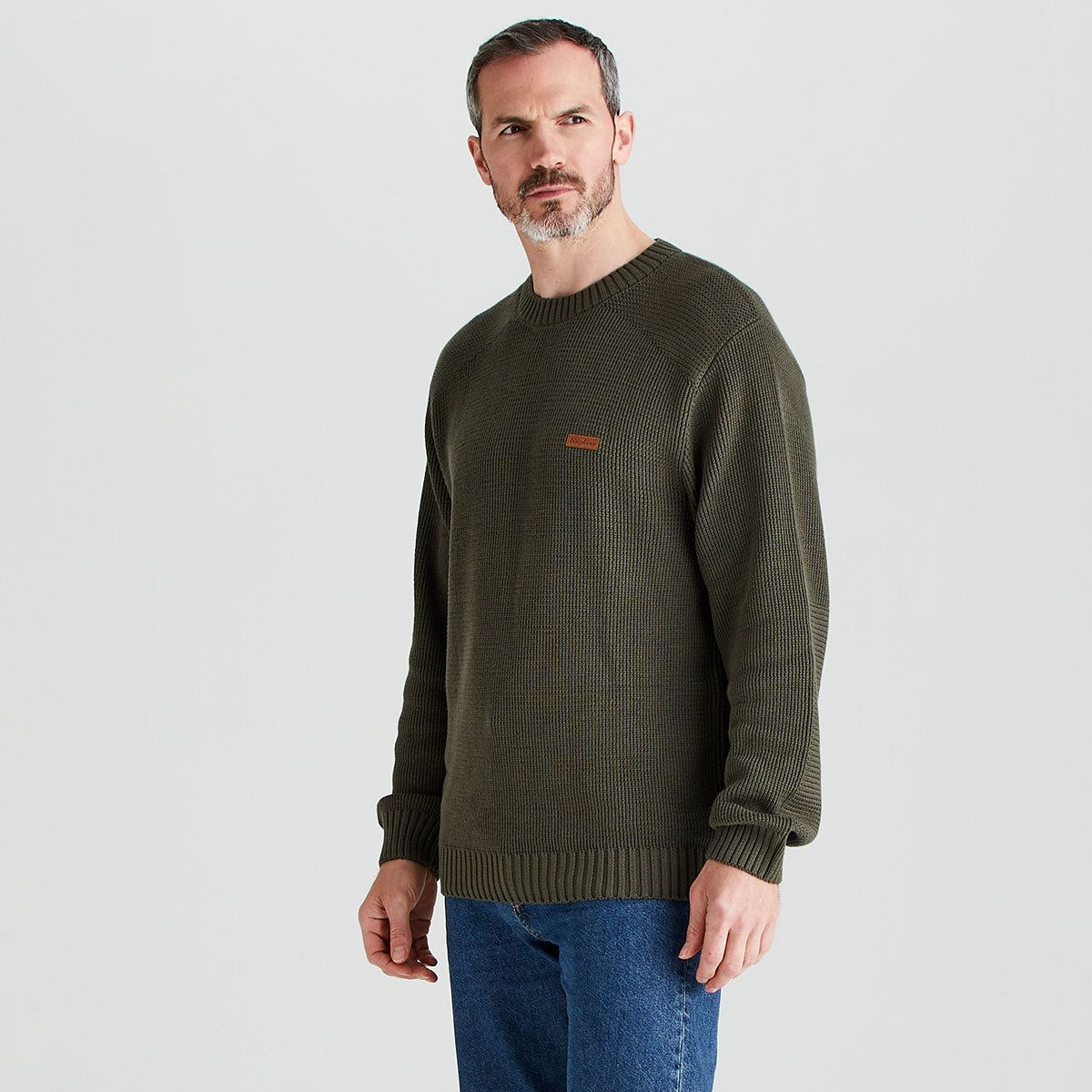 Men's Journeyman Knit Jumper - Moss
