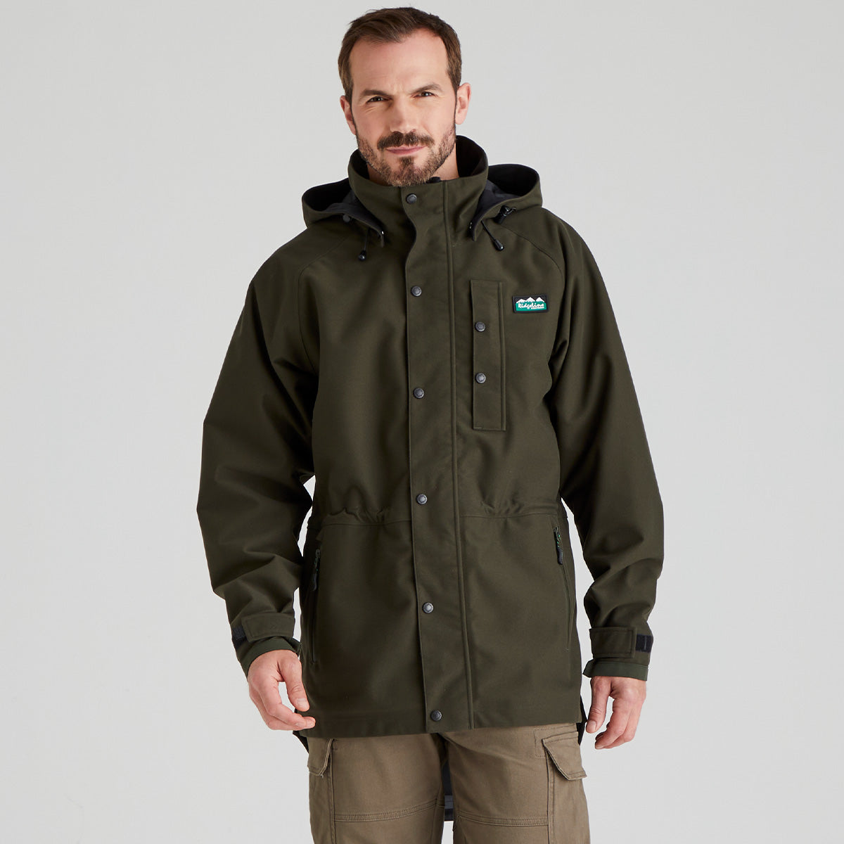 Ridgeline Mens Monsoon Classic Jacket #colour_deep-forest