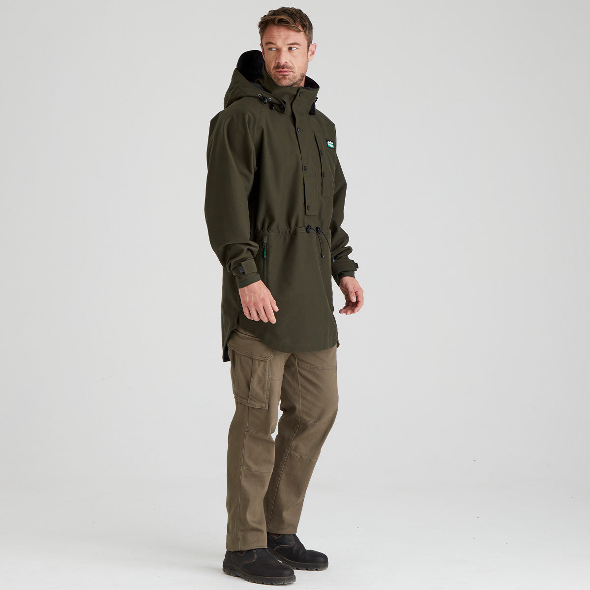 Ridgeline Mens Monsoon Classic Smock - New #colour_deep-forest