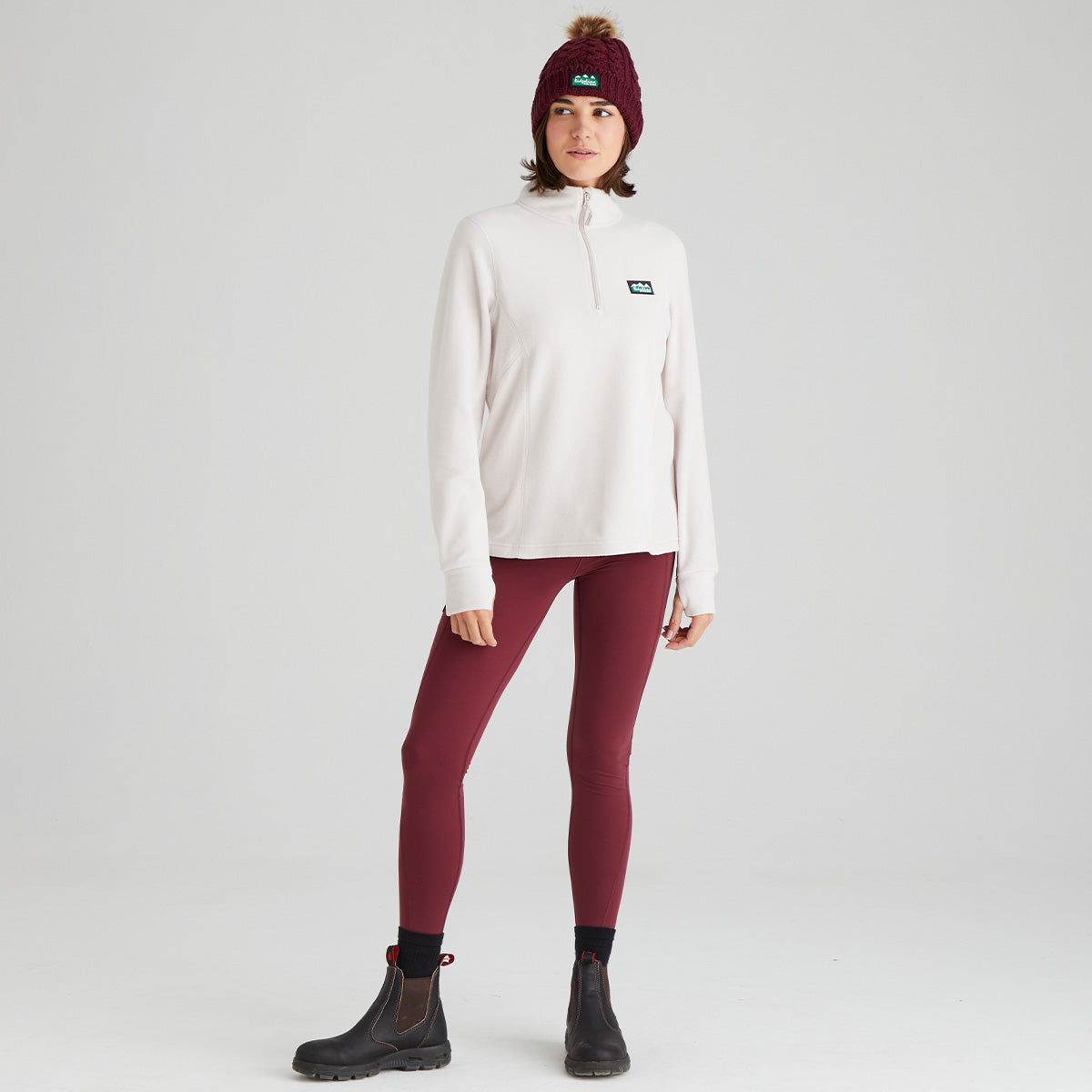 Ridgeline Nordic Fleck Bobble Hat #colour_winter-berry
