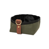 Ruff & Tumble Foldable Travel Bowl #colour_olive