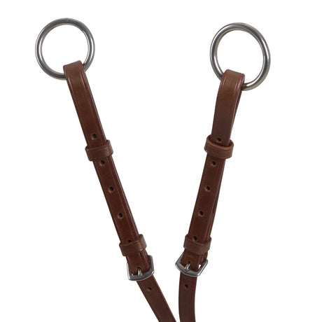 Equestro Leather Adjustable Buckle Collier Martingale #colour_brown