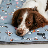 Joules Rainbow Dogs Travel Mat #colour_grey-dog-print