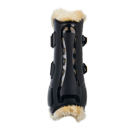 Equestro Tendon Boots In Polyurethane With Synthetic Lambskin #colour_black