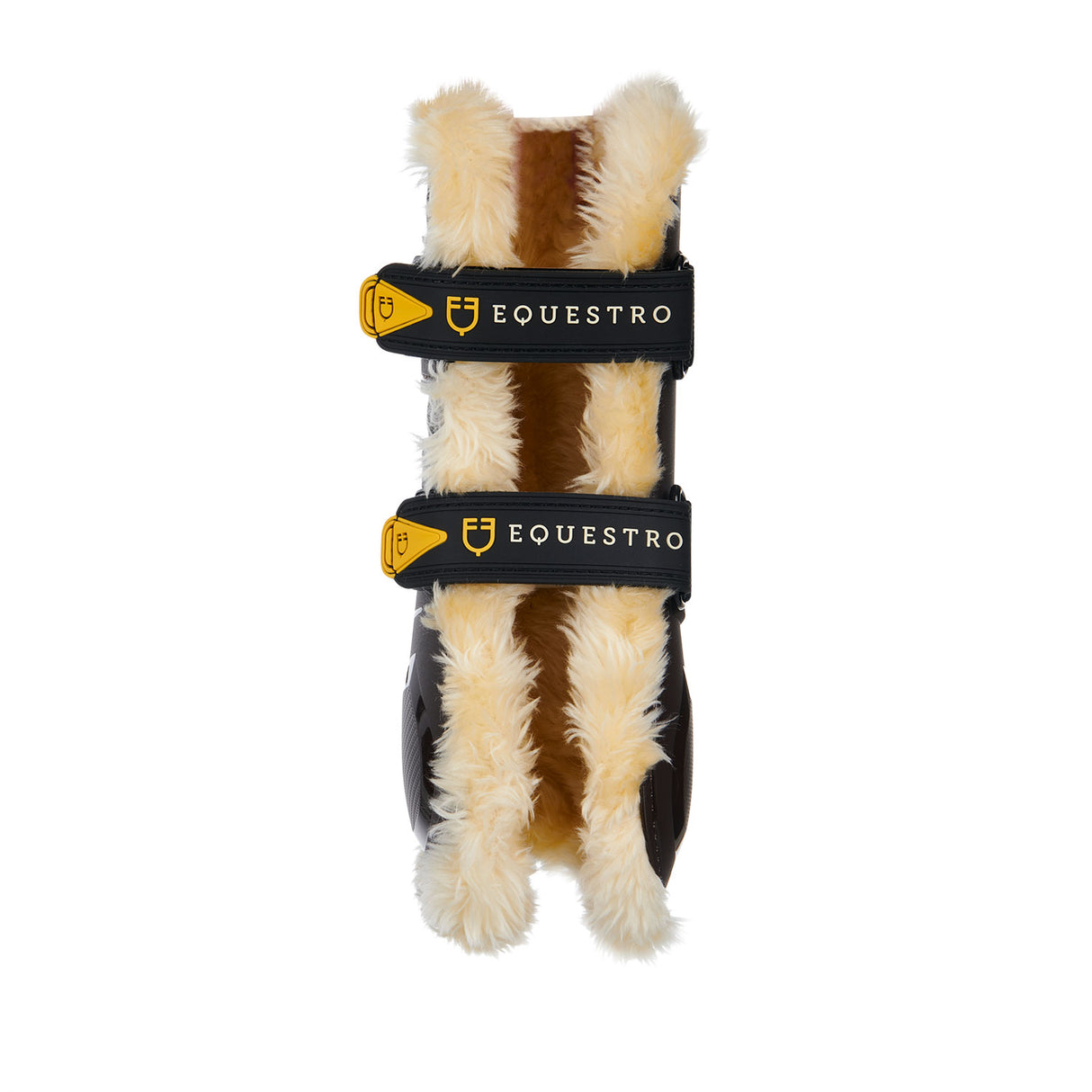 Equestro Tendon Boots In Polyurethane With Synthetic Lambskin #colour_brown