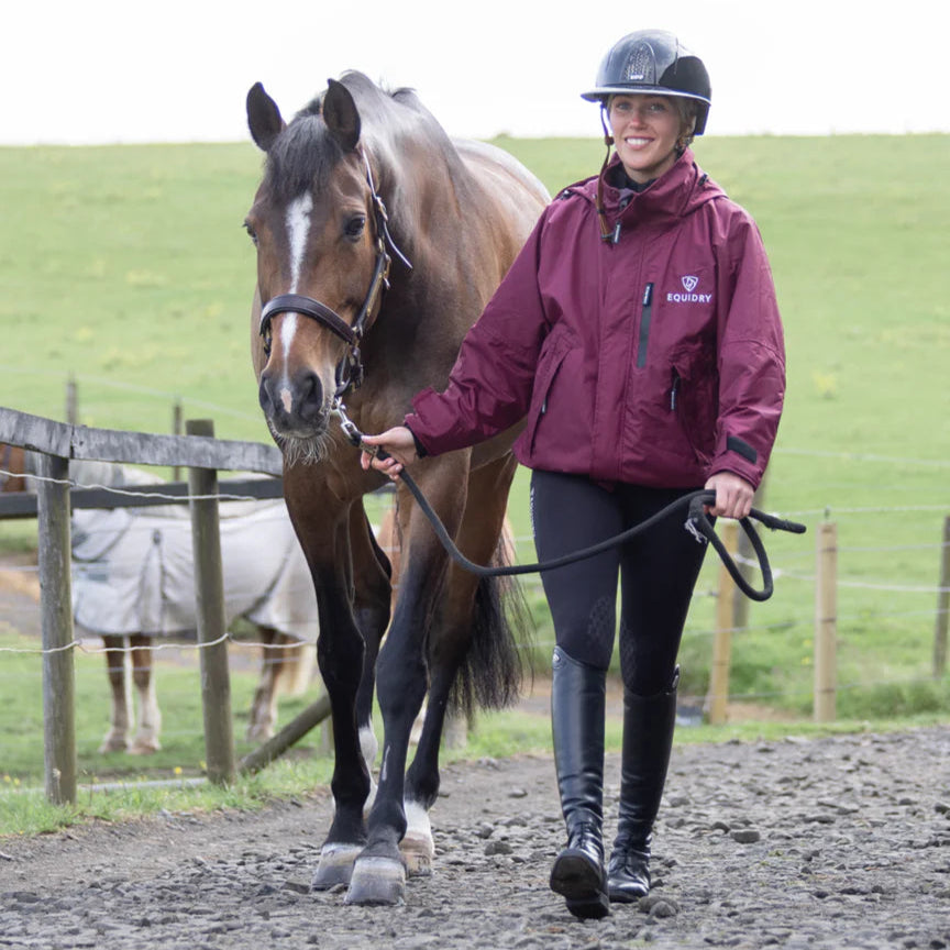 EQUIDRY Women's Thin Fleece Shortie #colour_plum