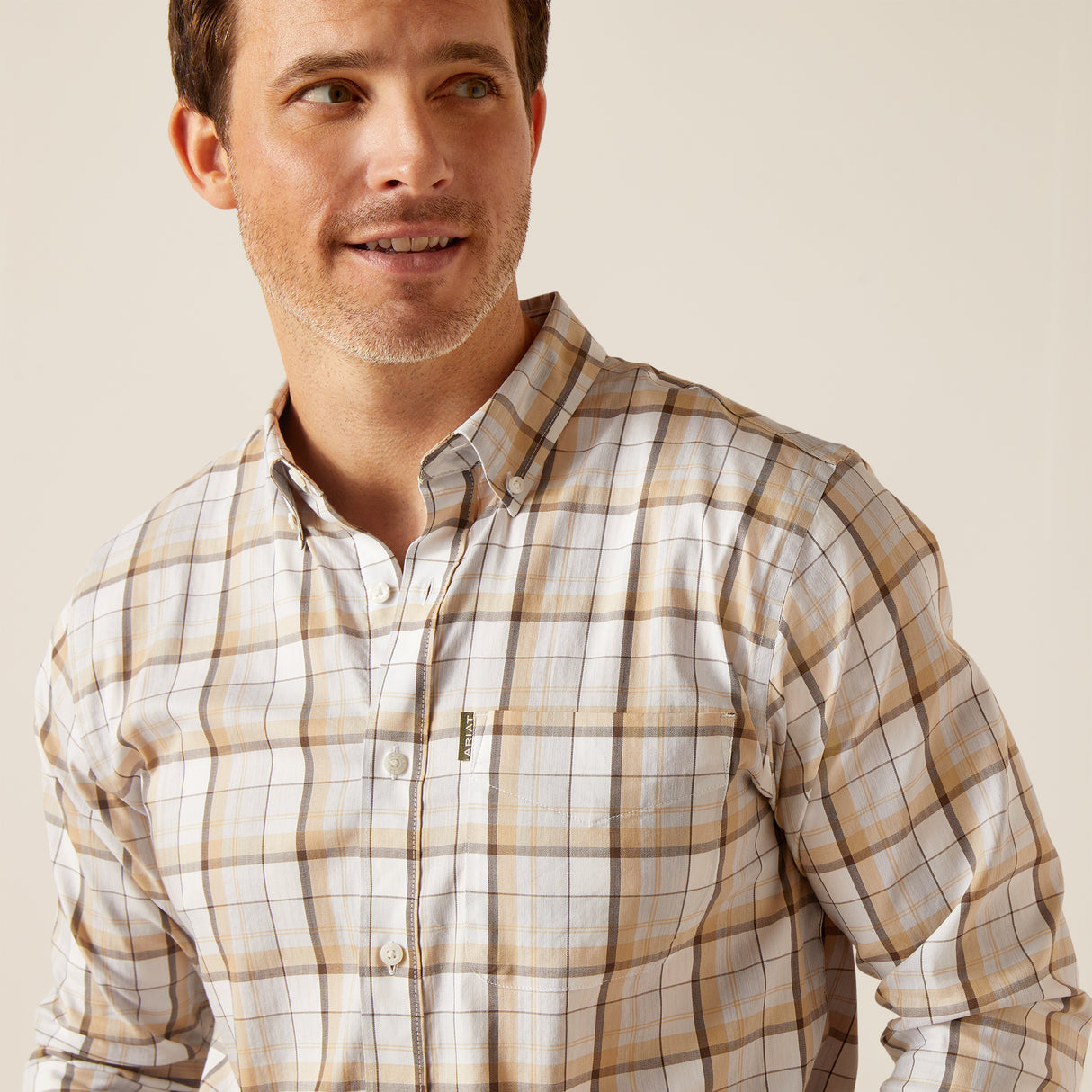 Ariat Men's Napa Shirt #colour_beige