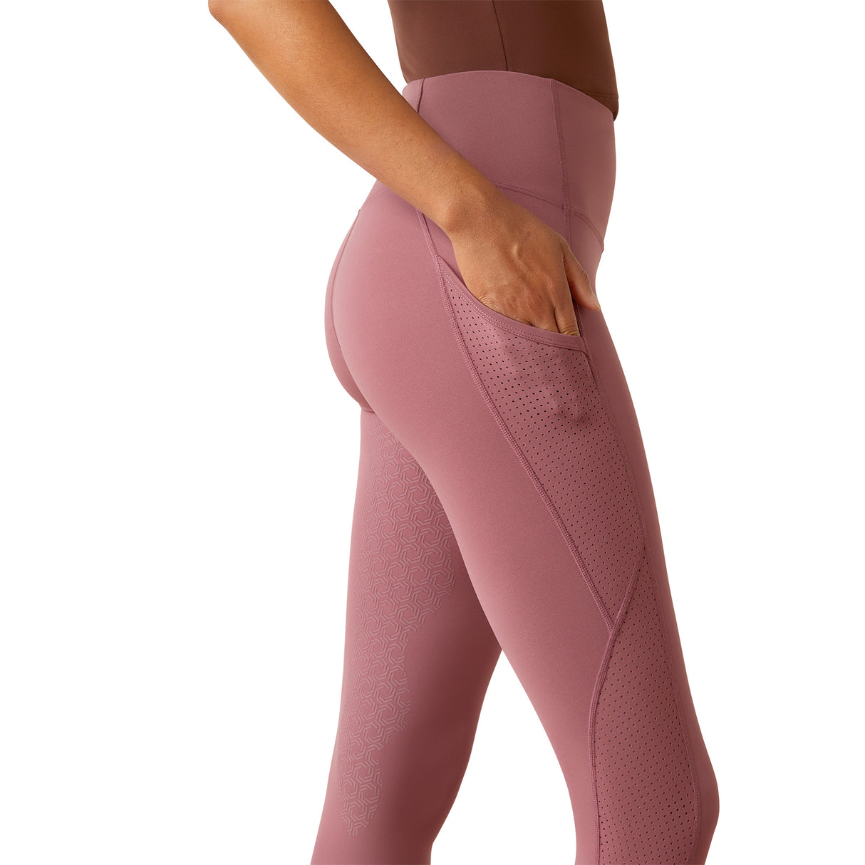 Ariat Women's Breathe Eos Half Grip Recycled Materials Tights #colour_tulipwood